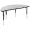 Flash Furniture 47.5" Circle Wave Grey Table Set-14" Stack Chairs XU-GRP-14CH-A48-HCIRC-GY-T-P-GG - alternate 4